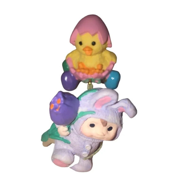 Vintage HALLMARK '97 Merry Miniature Figurines "Easter Parade" 2 pc Chick Bunny - Picture 6 of 10